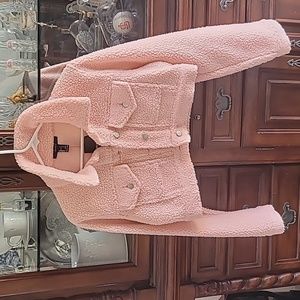 Pink Crop Casual Jacket